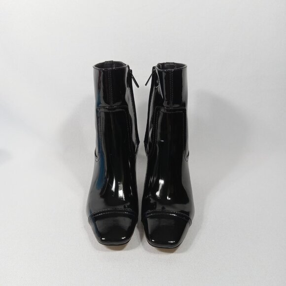 SAM EDELMAN Livia Black Patent Faux Leather Bootie Women's Size 5.5 - Picture 4 of 16